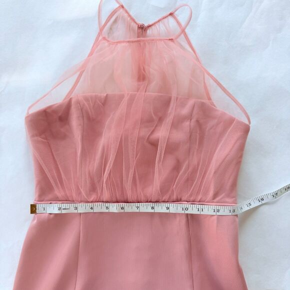 NWT Showpo. Still Love You Mermaid Maxi Dress in Dusty Rose Sheer Halter Size 6 - Picture 13 of 13